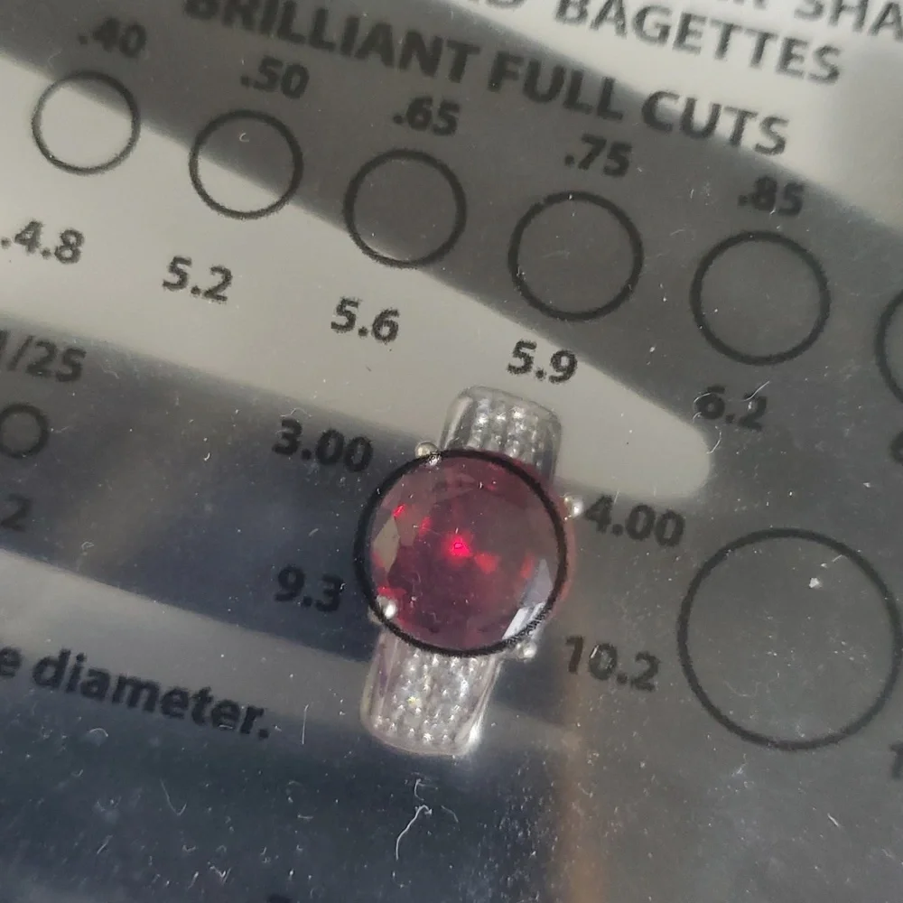 3 Cttw Sterling Silver 925 Ruby Ring
